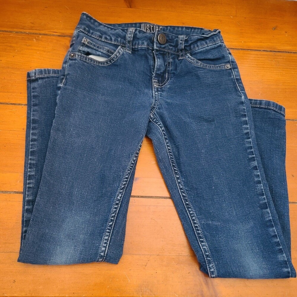Justice Girls Mid Rise Super Skinny Jeans Size 8